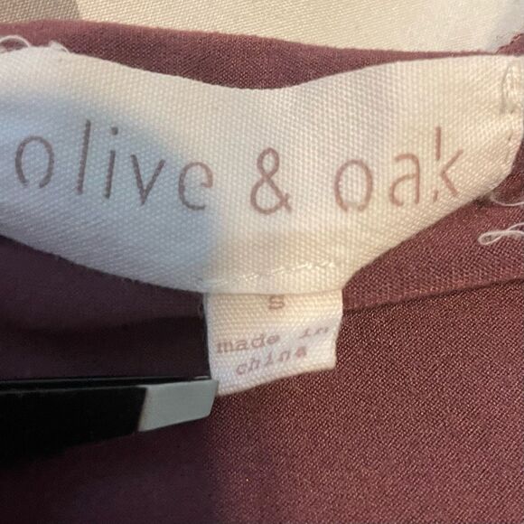 Olive & Oak Long Sleeve Bodysuit Maroon Soft Knit Scoop Neck S - Picture 3 of 5